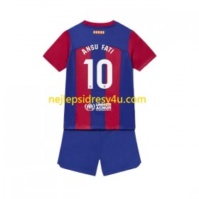 Fotbalový Dres FC Barcelona Ansu Fati 10 Dětské Domácí 2023/24